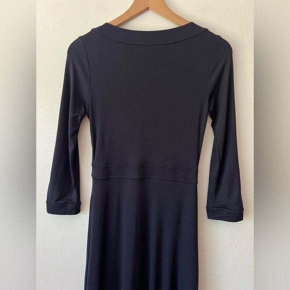 COS Navy Scoop Neck Midi Dress - Picture 4 of 4